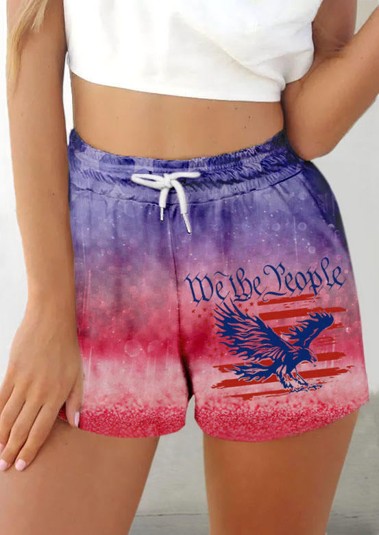 

We The People American Flag Eagle Tie Dye Pocket Shorts, Multicolor, SCM016167