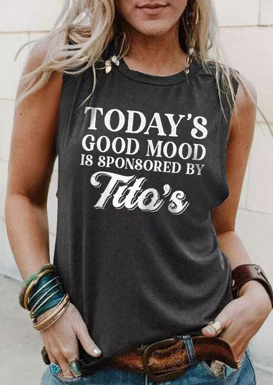 

Today' Good Mood Is Sponsored By Tito' Tank - Dark Grey, Gray, SCM016291