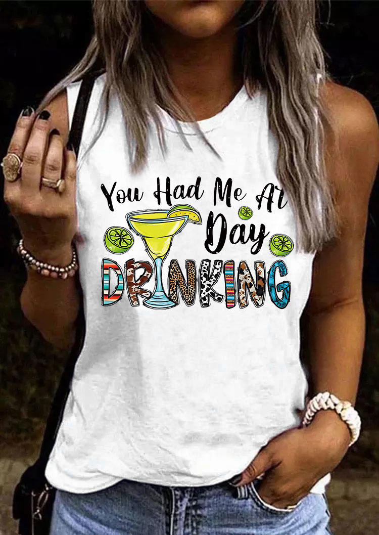

You Had Me At Day Drinking Tank - White, SCM016484