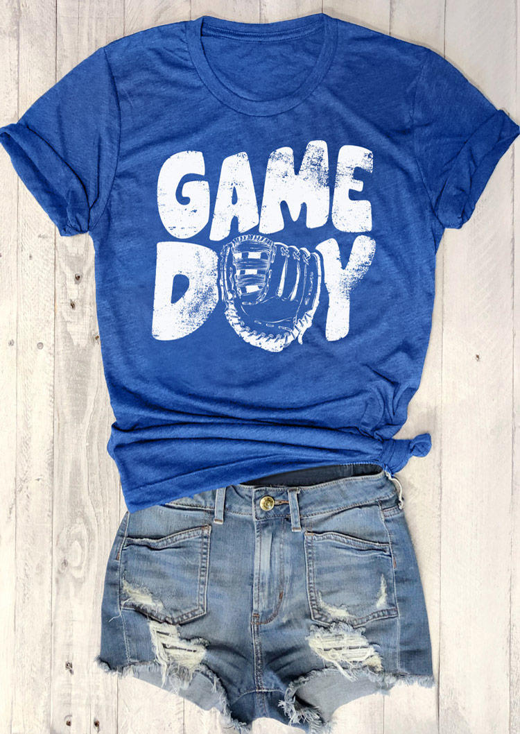 

Game Day O-Neck T-Shirt Tee - Blue, SCM016032