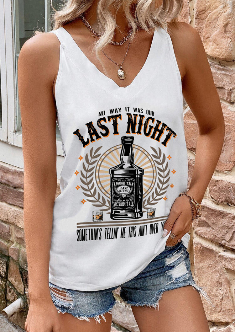

No Way It Was Our Last Night Wine Tank - White, SCM016579