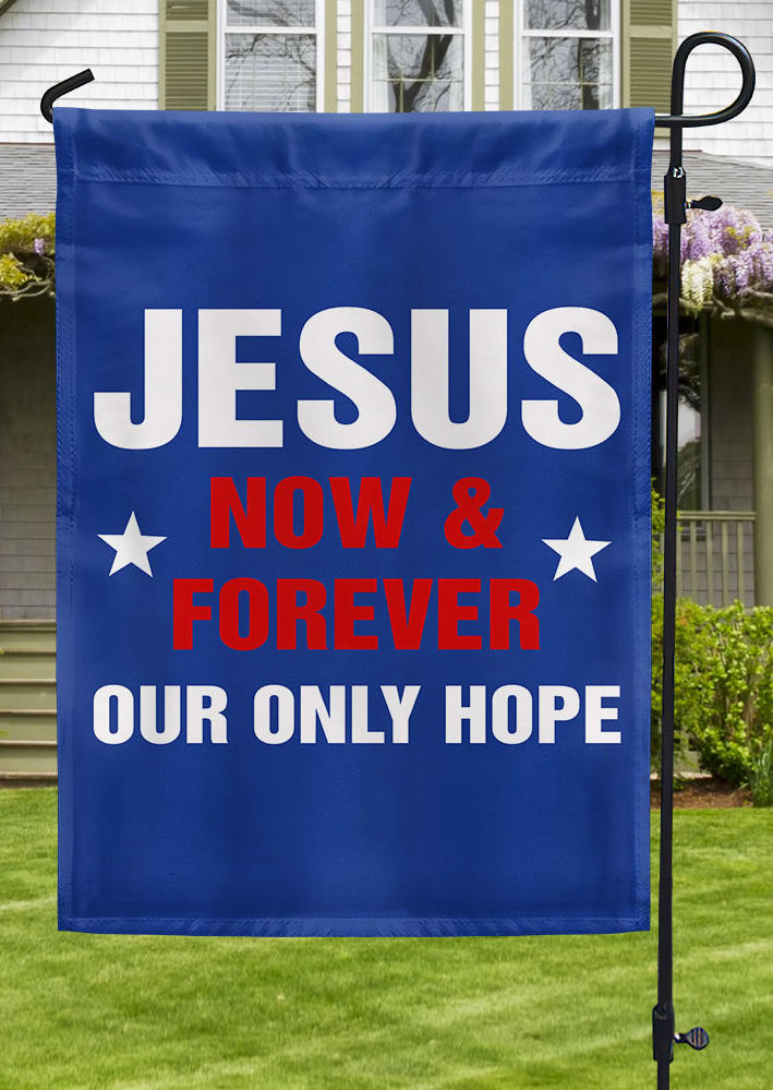 

Jesus Now & Forever Our Only Hope Garden Flag, Blue, SCM016360
