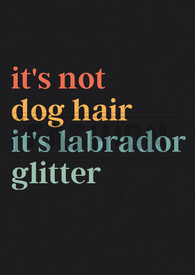 It's Not Dog Hair It's Labrador Glitter Racerback Tank - Black