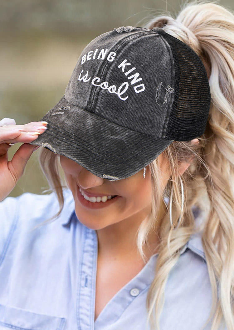 

Being Kind is Cool Baseball Cap - Black, SCM015750