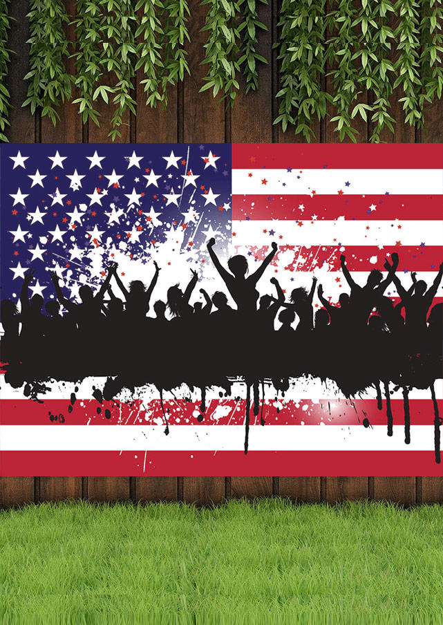 

American Flag Background Banner Party Decoration Ornament, Multicolor, SCM016547
