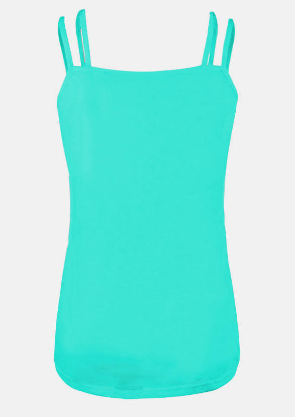 You Had Me At Day Drinking Hollow Out Tank - Cyan