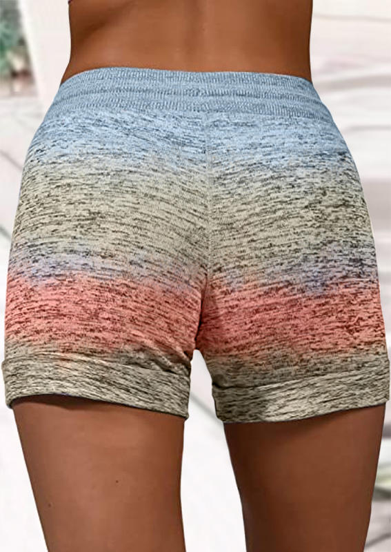 Beach Vibes Gradient Pocket Drawstring Shorts