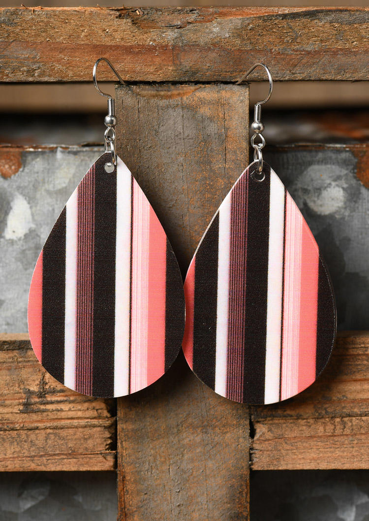 

Colorful Vertical Striped Water Drop Earrings, Multicolor, SCM016742
