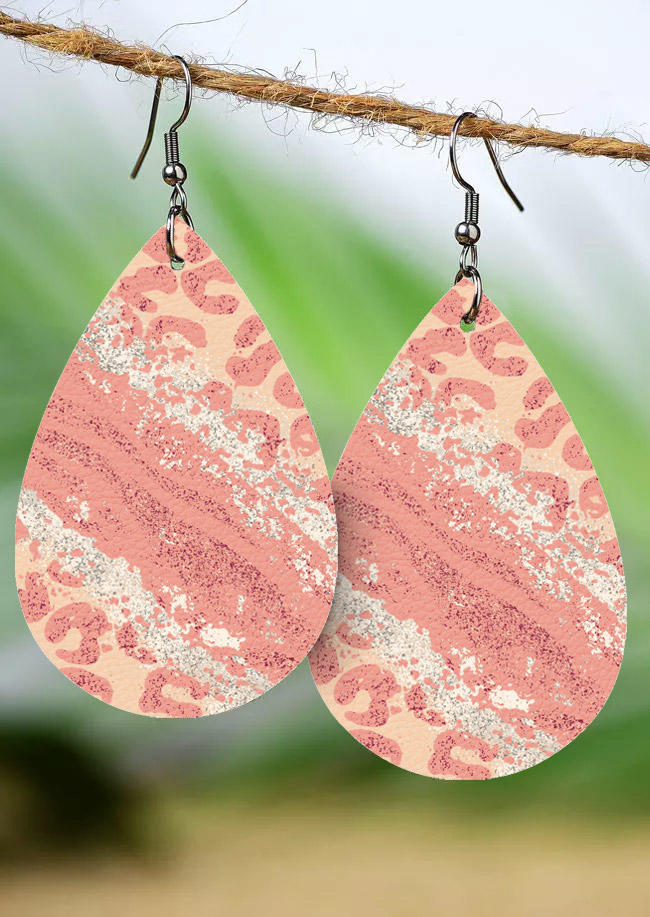 

Leopard Water Drop Earrings, Multicolor, SCM016847