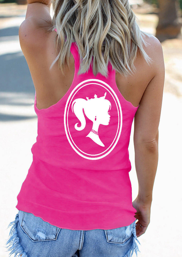 

Crown Girl Racerback Tank - Rose Red, Pink, SCM016730