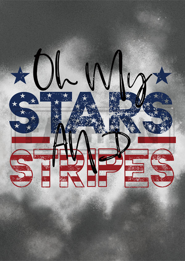 Oh My Stars And Stripes Tie Dye T-Shirt Tee