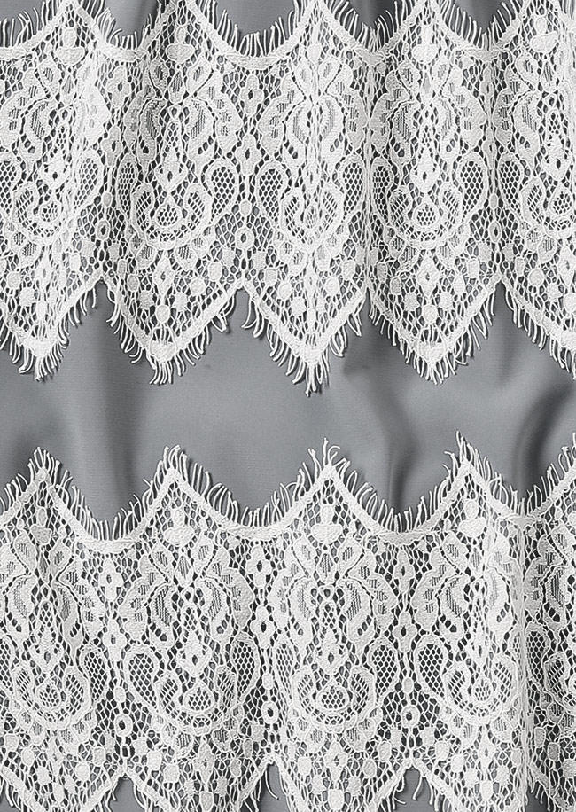 Lace Splicing Ruffled Halter Tie Camisole - Gray