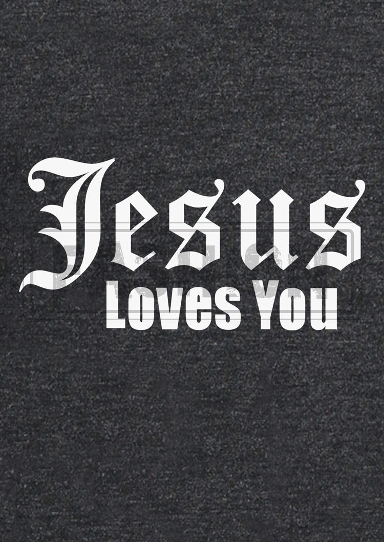 Jesus Loves You Tank - Dark Grey