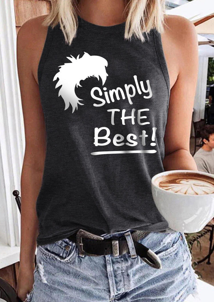 

Simply The Best Racerback Tank - Dark Grey, Gray, SCM017324