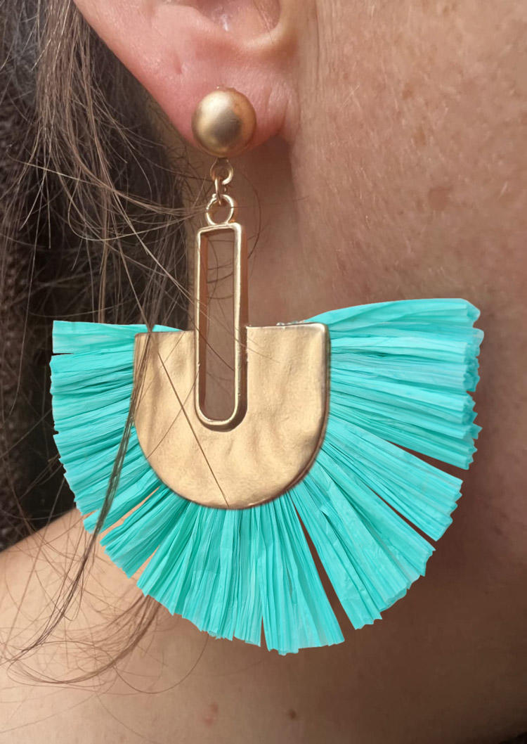 

Geometric Gradient Casual Earrings, Blue, SCM017226