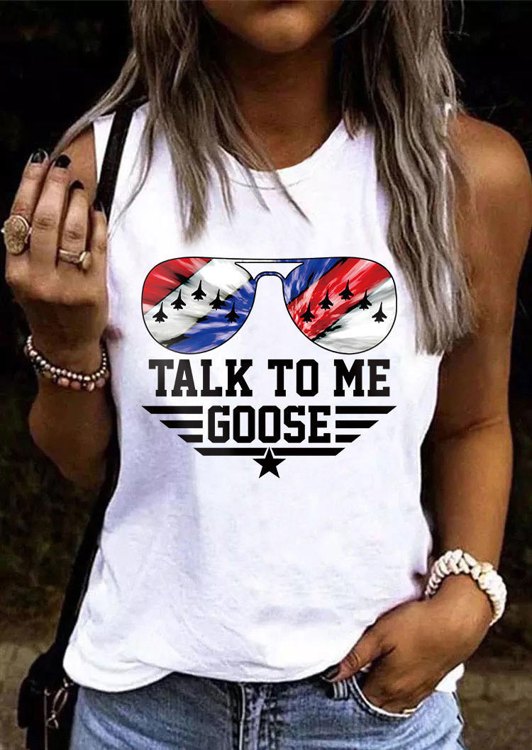 

Talk To Me Goose Tank - White, SCM016814