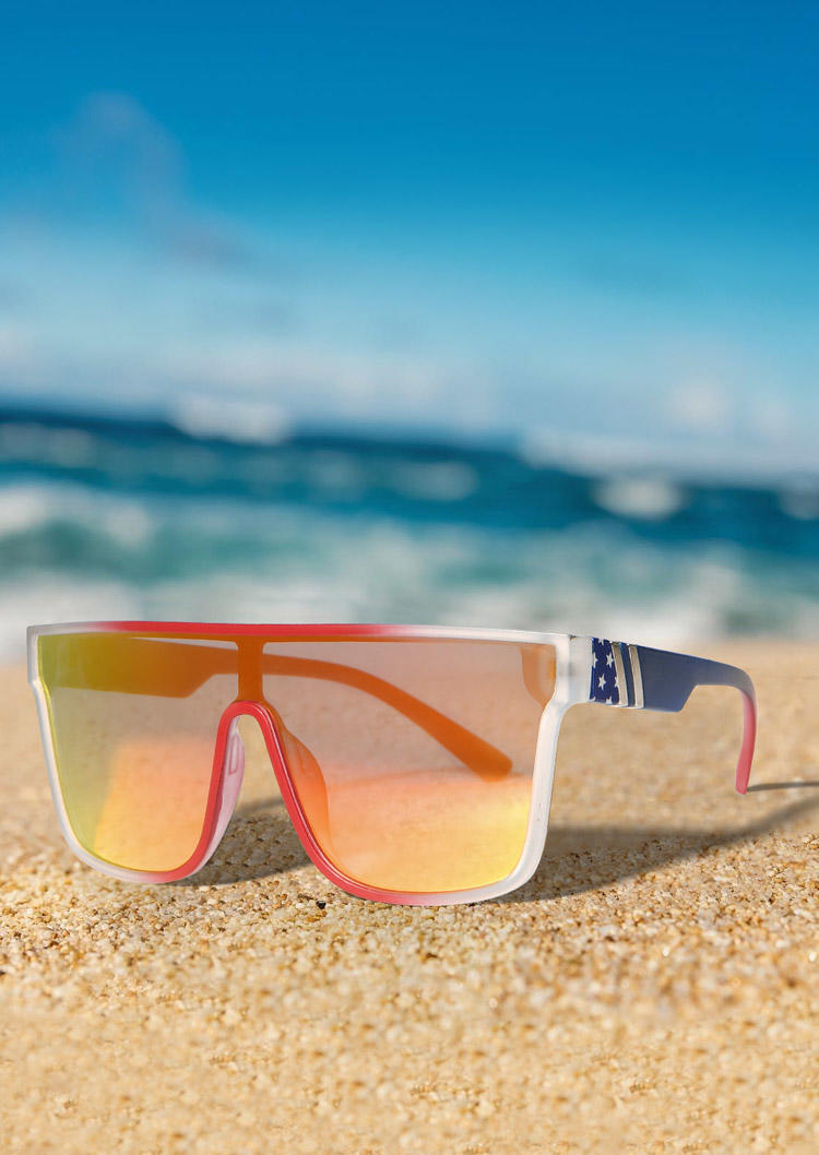 

Summer Plastic Frame Sunglasses, Orange, SCM017224