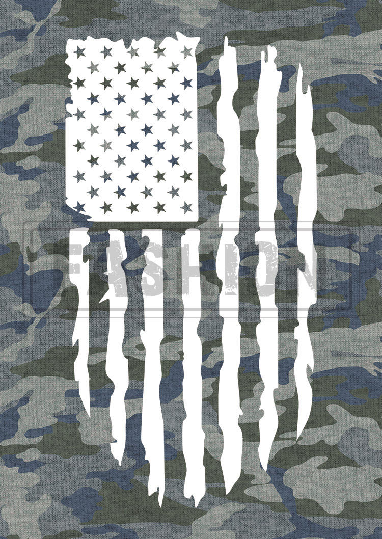 American Flag Camouflage T-Shirt Tee