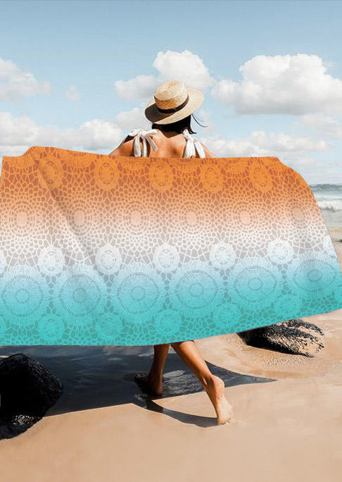 

Floral Gradient Beach Blanket, Multicolor, SCM017310