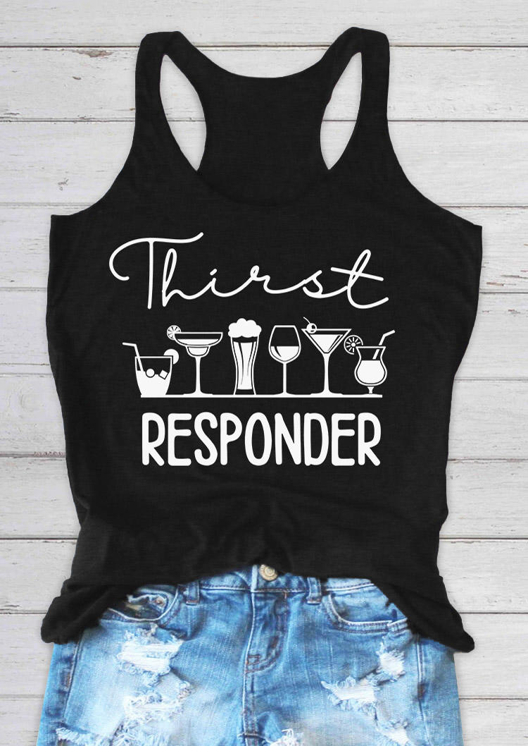

Thirst Responder Drink Racerback Tank - Black, SCM017573