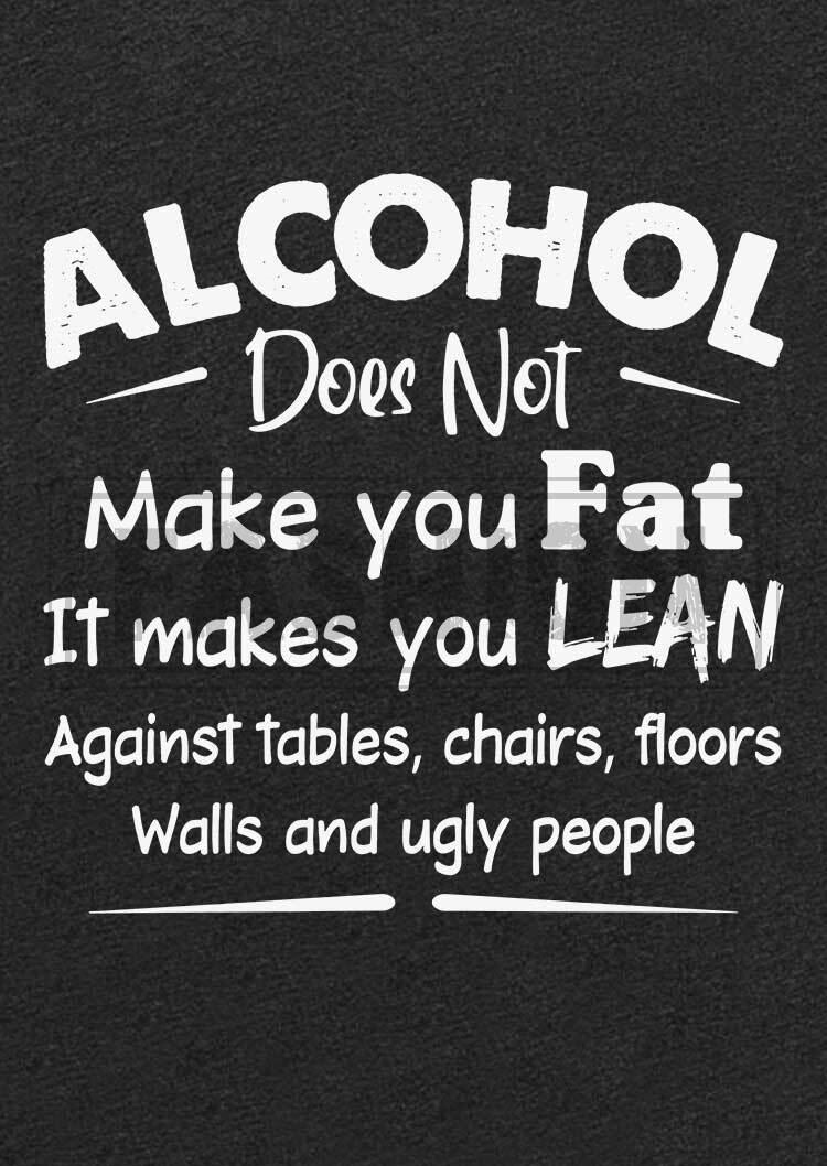 Alcohol Does Not Make You Fat Tank - Dark Grey