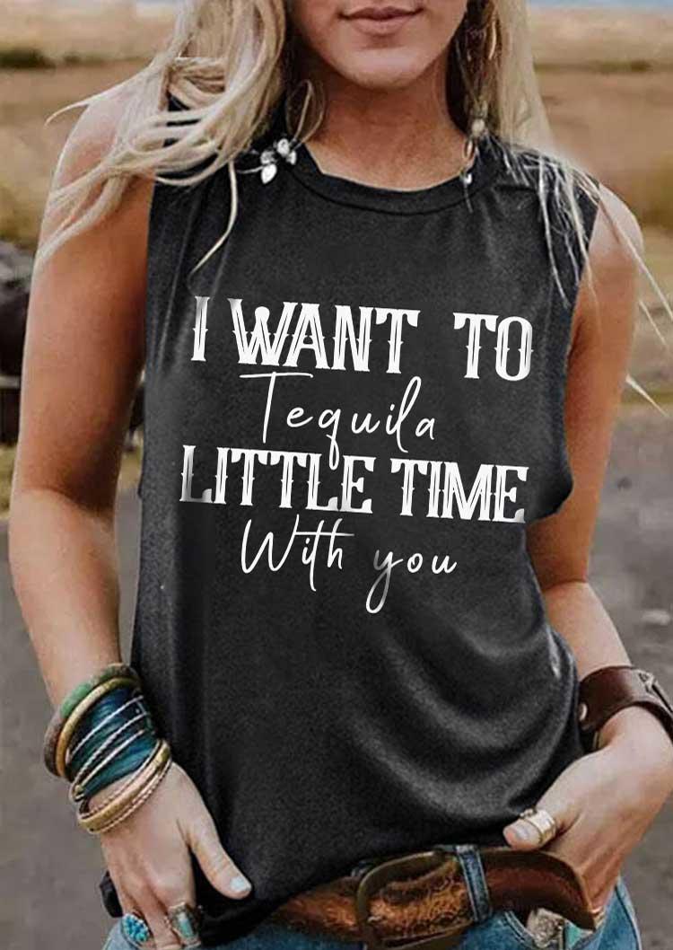 

I Want To Tequila Little Time With You Tank - Dark Grey, Gray, SCM017696