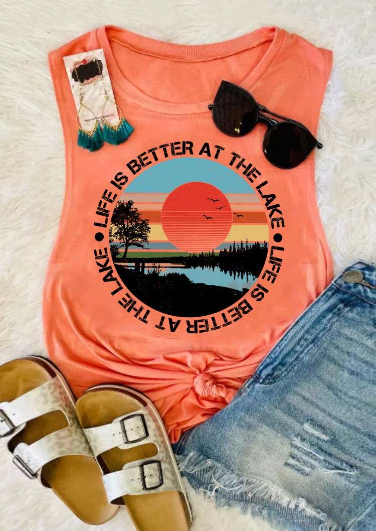 

Life Is Better At The Lake Tank - Orange, SCM017755