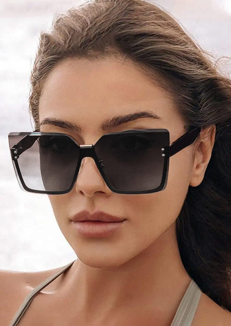 

Trendy Leopard Frame Sunglasses, Black, SCM017478