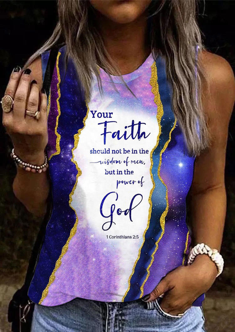 

Your Faith Should Not Be In The Wisdom Of Men Tank, Multicolor, SCM017910