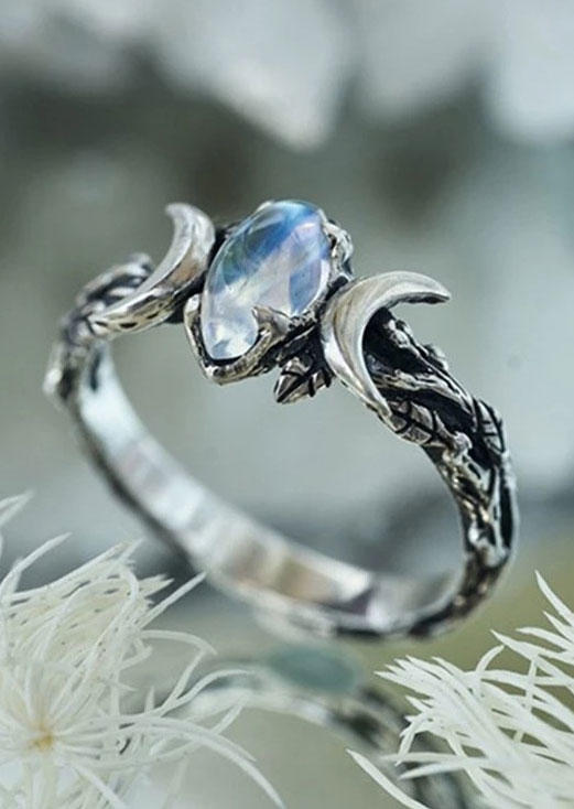 

Moonstone Casual Alloy Ring, Multicolor, SCM017672