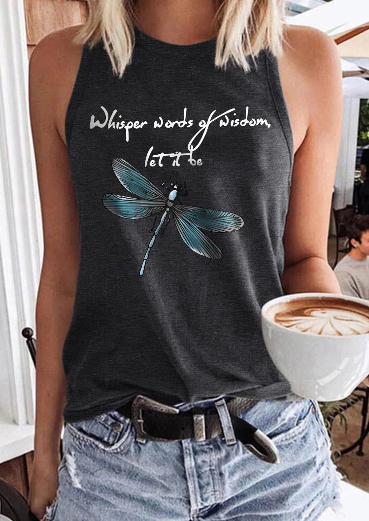 

Whisper Words Of Wisdom Let It Be Racerback Tank - Dark Grey, Gray, SCM017916