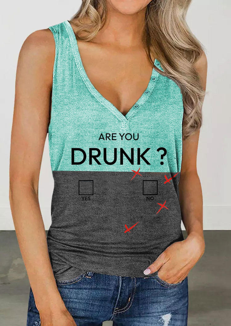 

Are You Drunk Color Block Tank, Multicolor, SCM017692