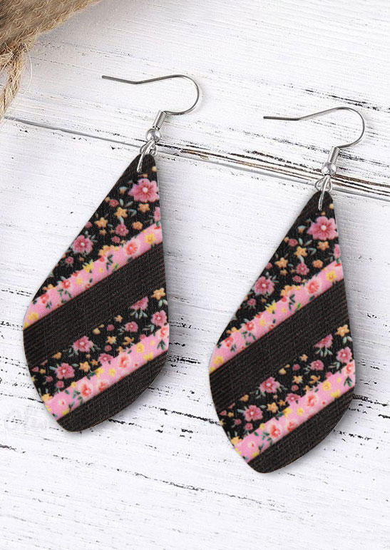 

Ditsy Floral Color Block Earrings, Multicolor, SCM017923