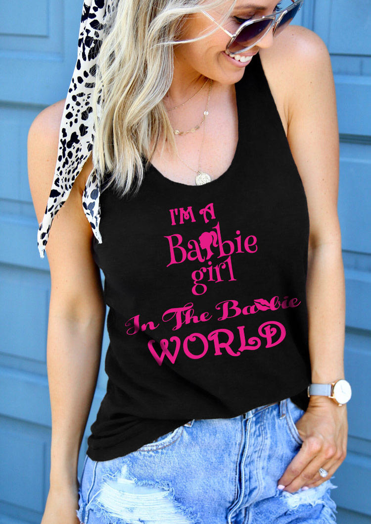 

I' A Girl Racerback Tank - Black, SCM018243