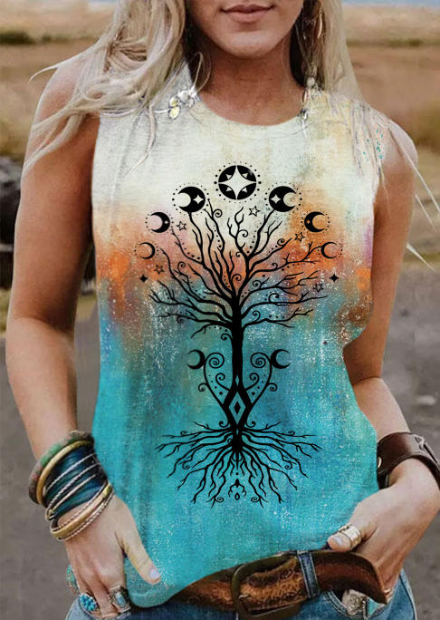 

Tree Of Life Gradient Tank, Multicolor, SCM018090