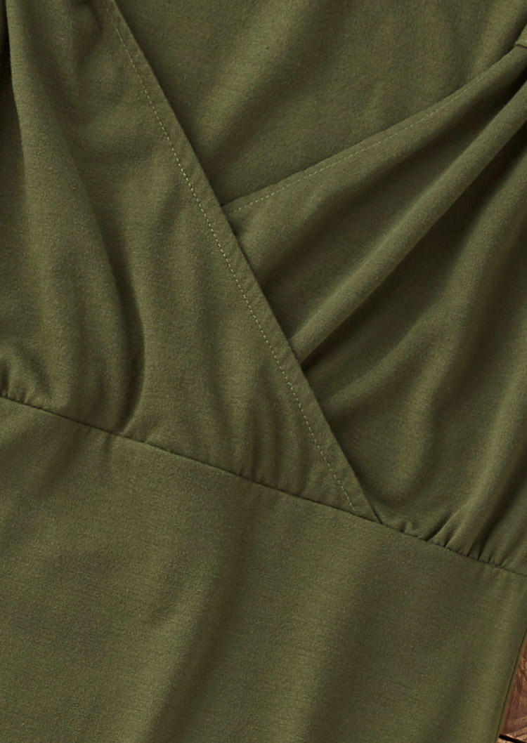 Button Wrap Casual Tank - Green