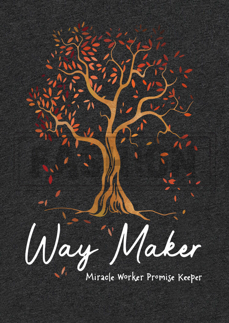Way Maker Miracle Worker Promise Keeper Tree Tank - Dark Grey