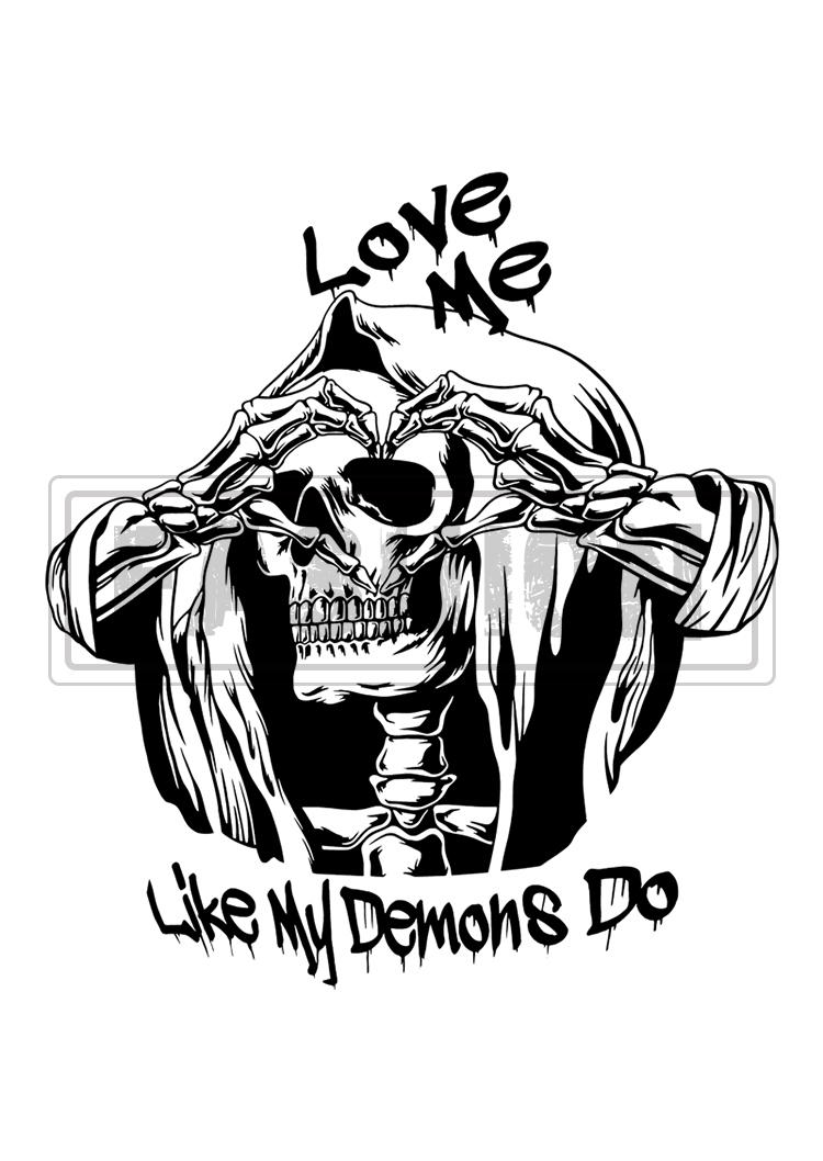 Love Me Like My Demons Do Fake Two-Piece Blouse - White