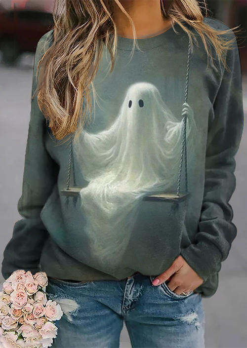 

Ghost O-Neck Sweatshirt - Green, SCM018622