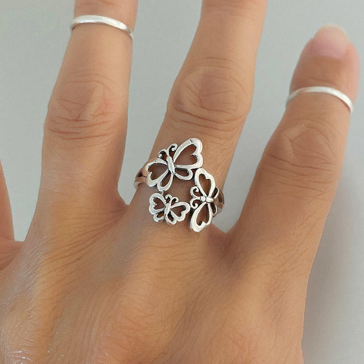 Butterfly Hollow Out Alloy Ring