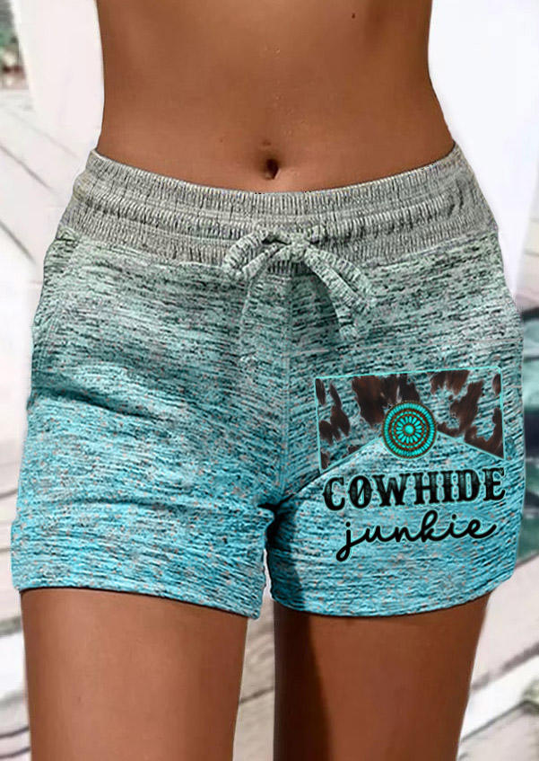 

Cowhide Junkie Gradient Pocket Drawstring Shorts, Multicolor, SCM018498