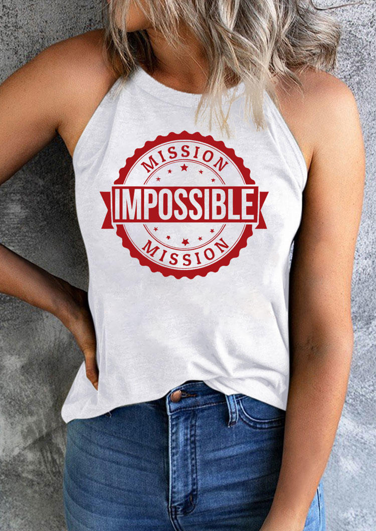 

Mission Impossible O-Neck Tank - White, SCM018676