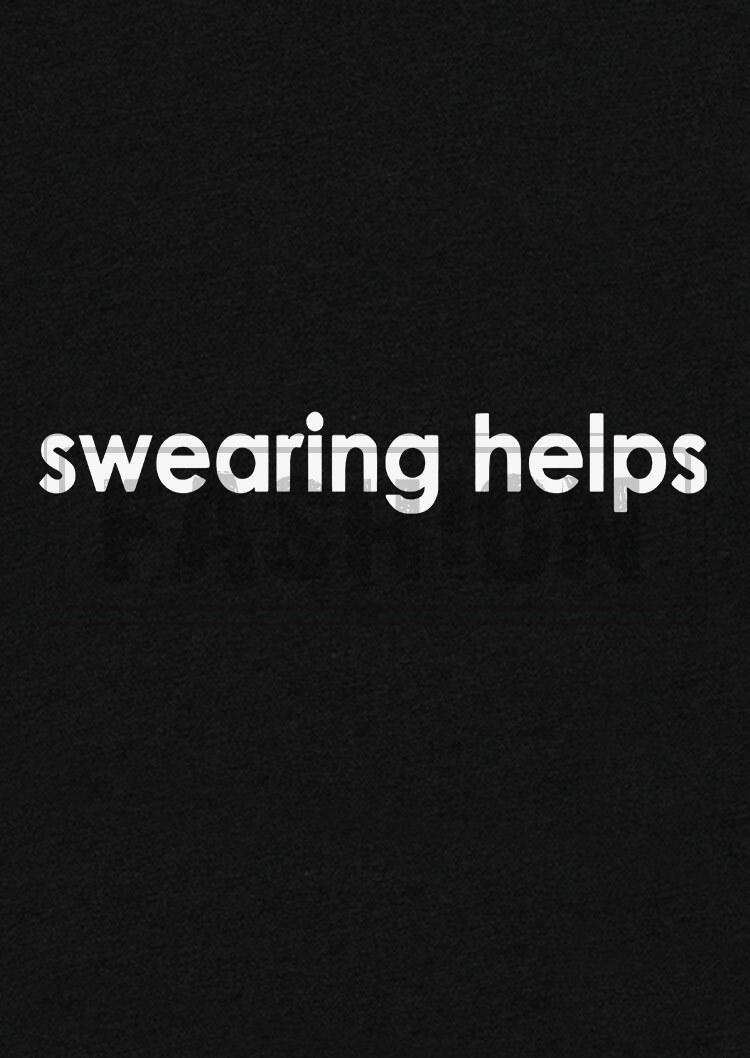 Swearing Helps Drop Shoulder Sweatshirt - Black