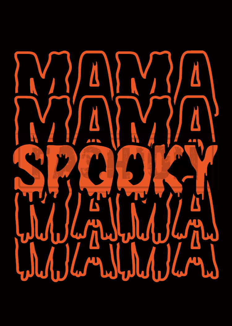 Halloween Spooky Mama Sweatshirt Dress - Black