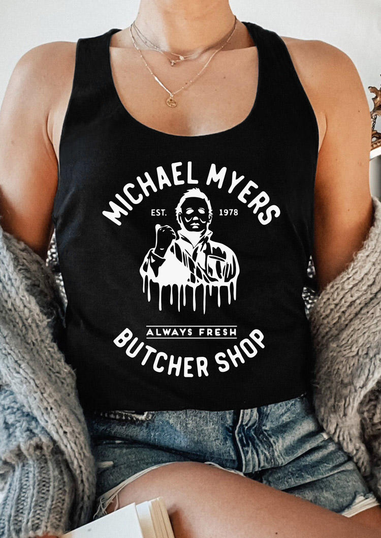 

Halloween Horror Movie Racerback Tank - Black, SCM019014