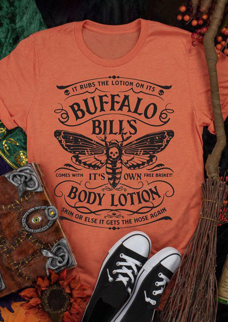 

Halloween Buffalo Bill' Body Lotion Dragonfly T-Shirt Tee - Orange, SCM019062