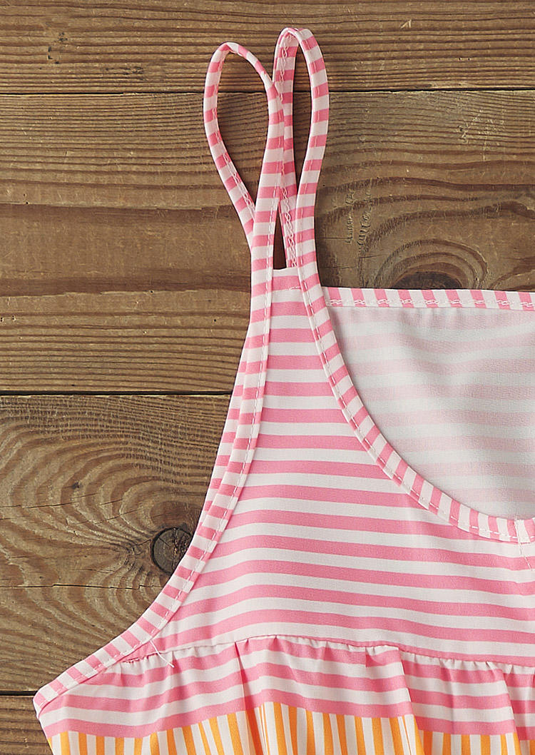 Colorful Striped Hollow Out Camisole