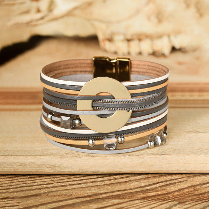 Bohemian Multi-Layered Magnetic Buckle Bracelet