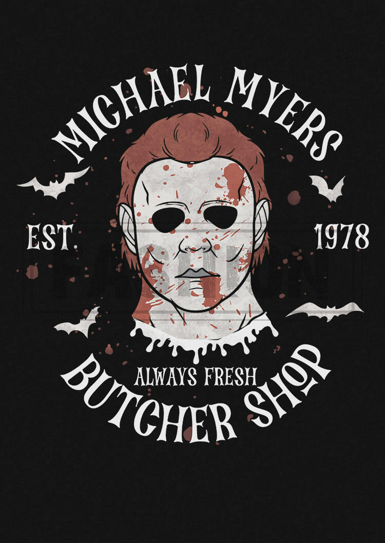 Halloween Horror Movie T-Shirt Tee - Black