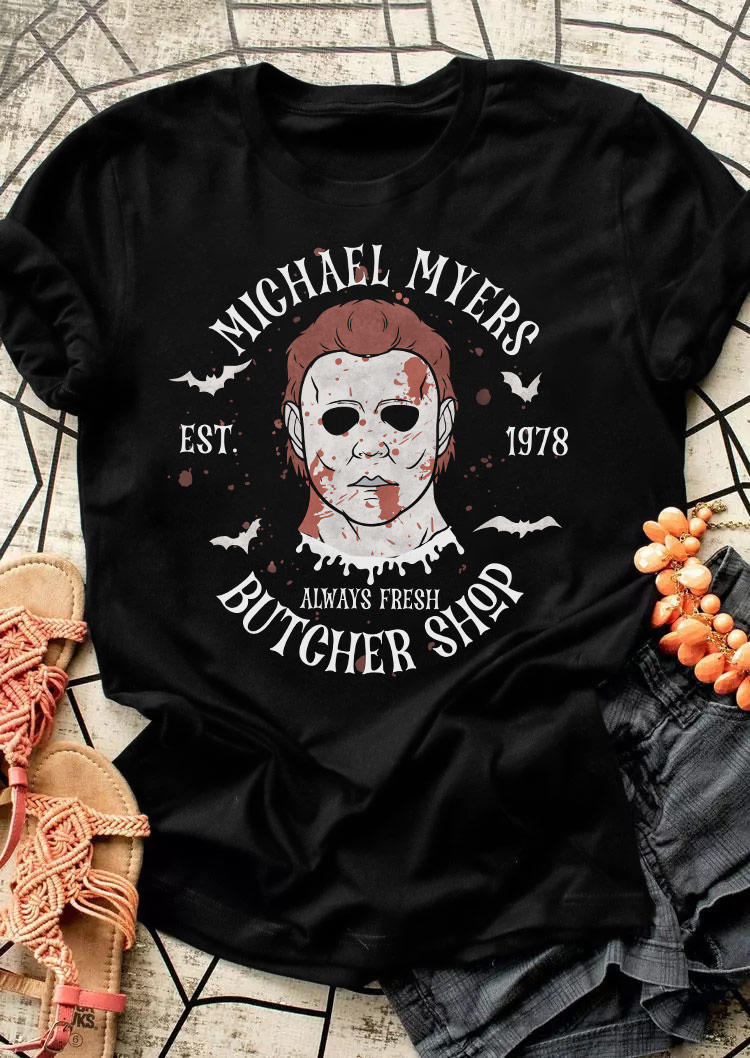 

Halloween Horror Movie T-Shirt Tee - Black, SCM019279